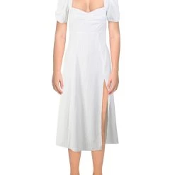Danielle Bernstein Womens Puff Sleeves Slip Dress