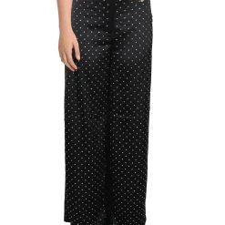 Danielle Bernstein Womens Studded Party Wide Leg Pants