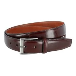 Trafalgar men Big and Tall Matteo 35mm Smooth Leather Belt