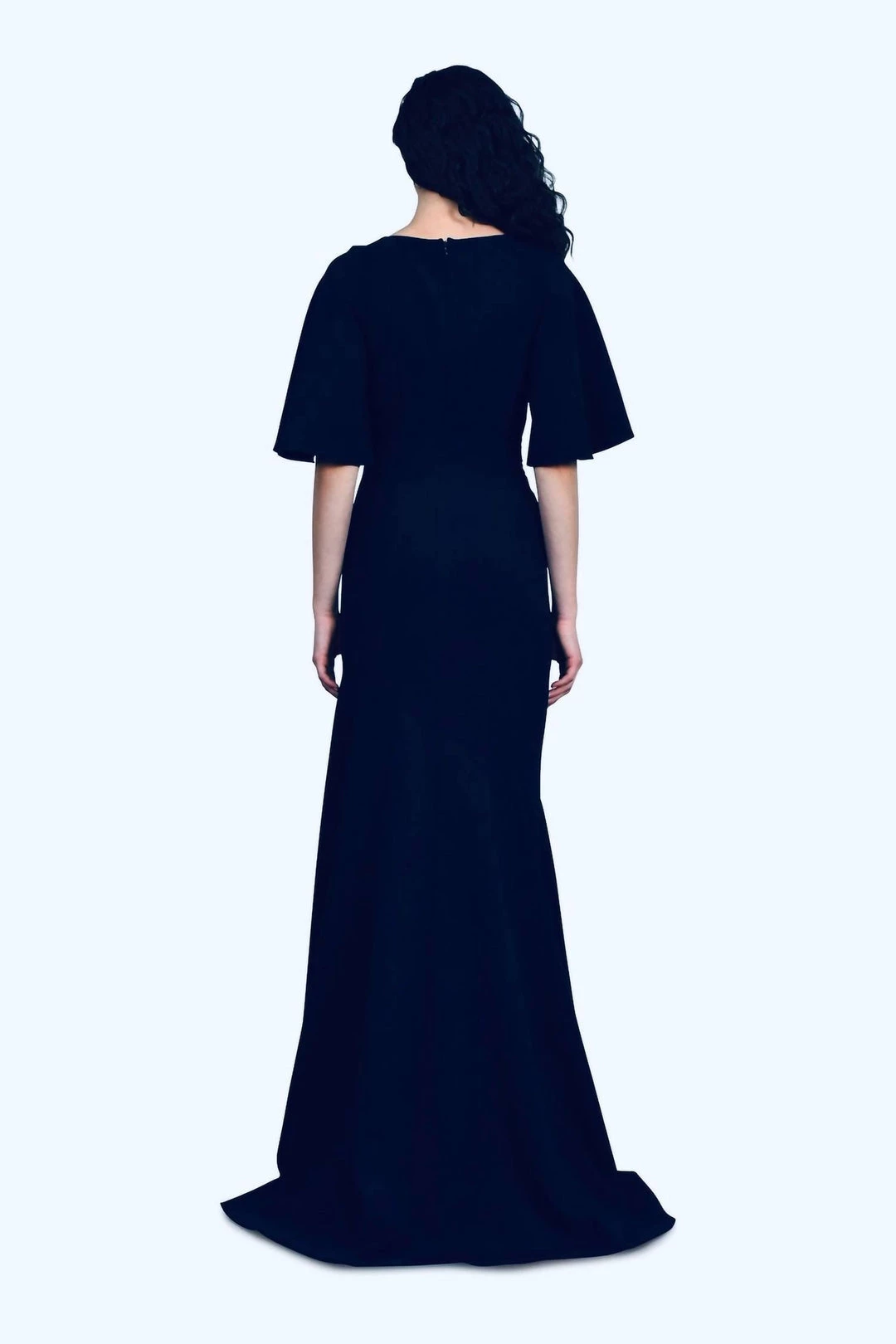 Theia women Stretch Crepe Gown in Navy 4 Theia women Stretch Crepe Gown in Navy - Image 2