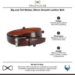 Trafalgar men Big and Tall Matteo 35mm Smooth Leather Belt -Valextra Shop 22593312557c432bb1d9582600724014 a7684753 1310 4f8b b30c 24b22347665f 1080x