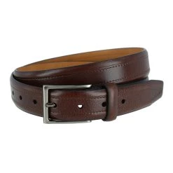 Trafalgar men Stitch Detail Leather Belt