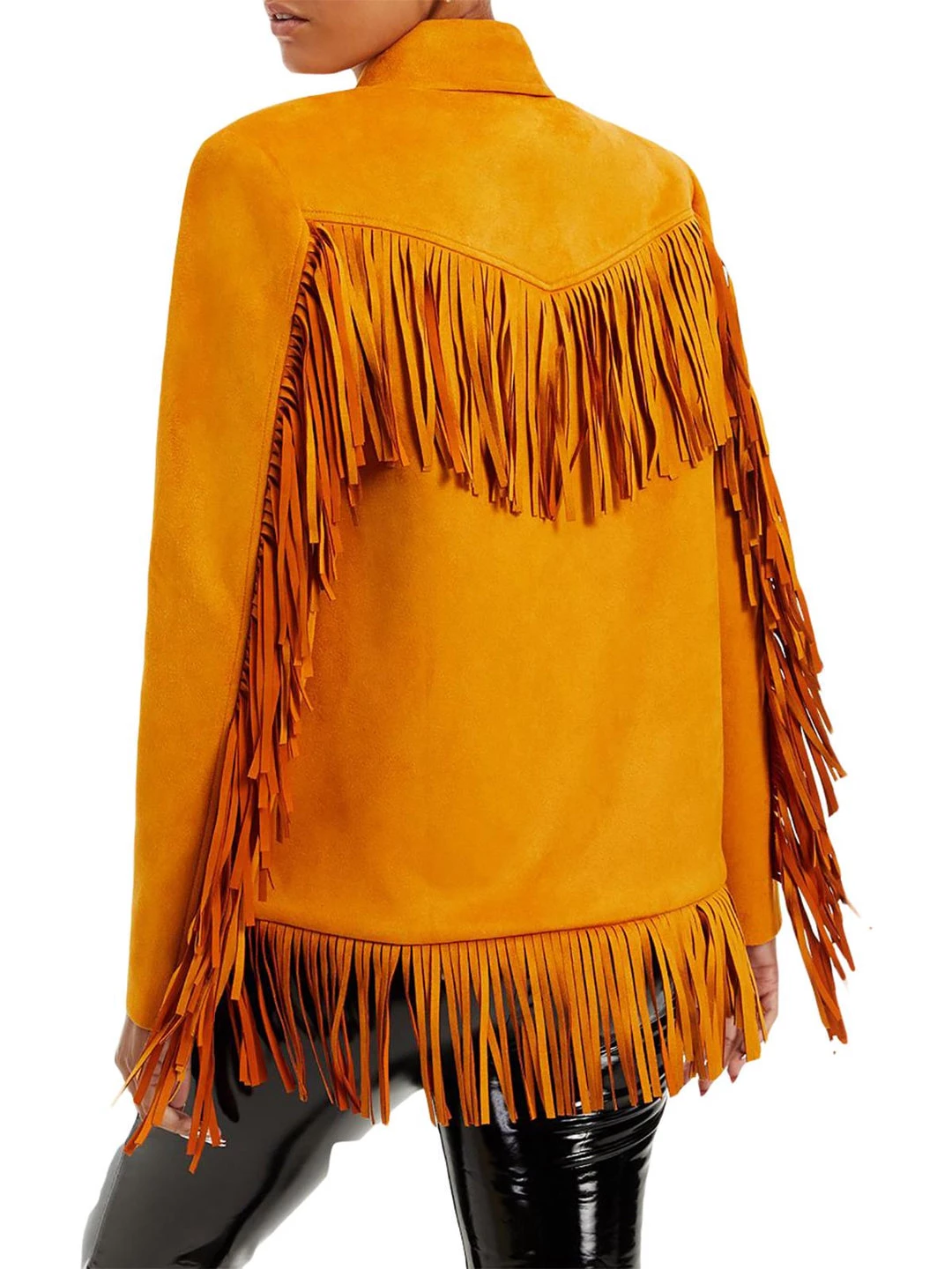 Danielle Bernstein Womens Faux Suede Fringe Jacket 3 Danielle Bernstein Womens Faux Suede Fringe Jacket