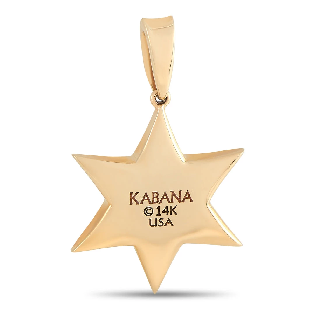 women Kabana 14K Yellow Gold 0.05 ct Diamond and Spiny Star of David Pendant 4 women Kabana 14K Yellow Gold 0.05 ct Diamond and Spiny Star of David Pendant - Image 2