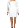 Danielle Bernstein Womens Satin Asymmetric Mini Dress