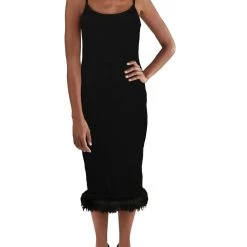 Danielle Bernstein Womens Sleeveless Mid-Calf Sweaterdress