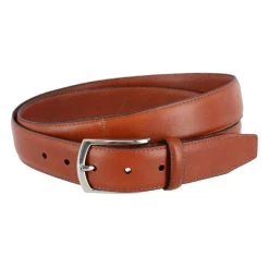 Trafalgar men Big & Tall Antonio 35mm Pebble Leather Belt