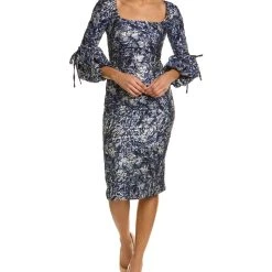 women Theia Cloque Cocktail Dress