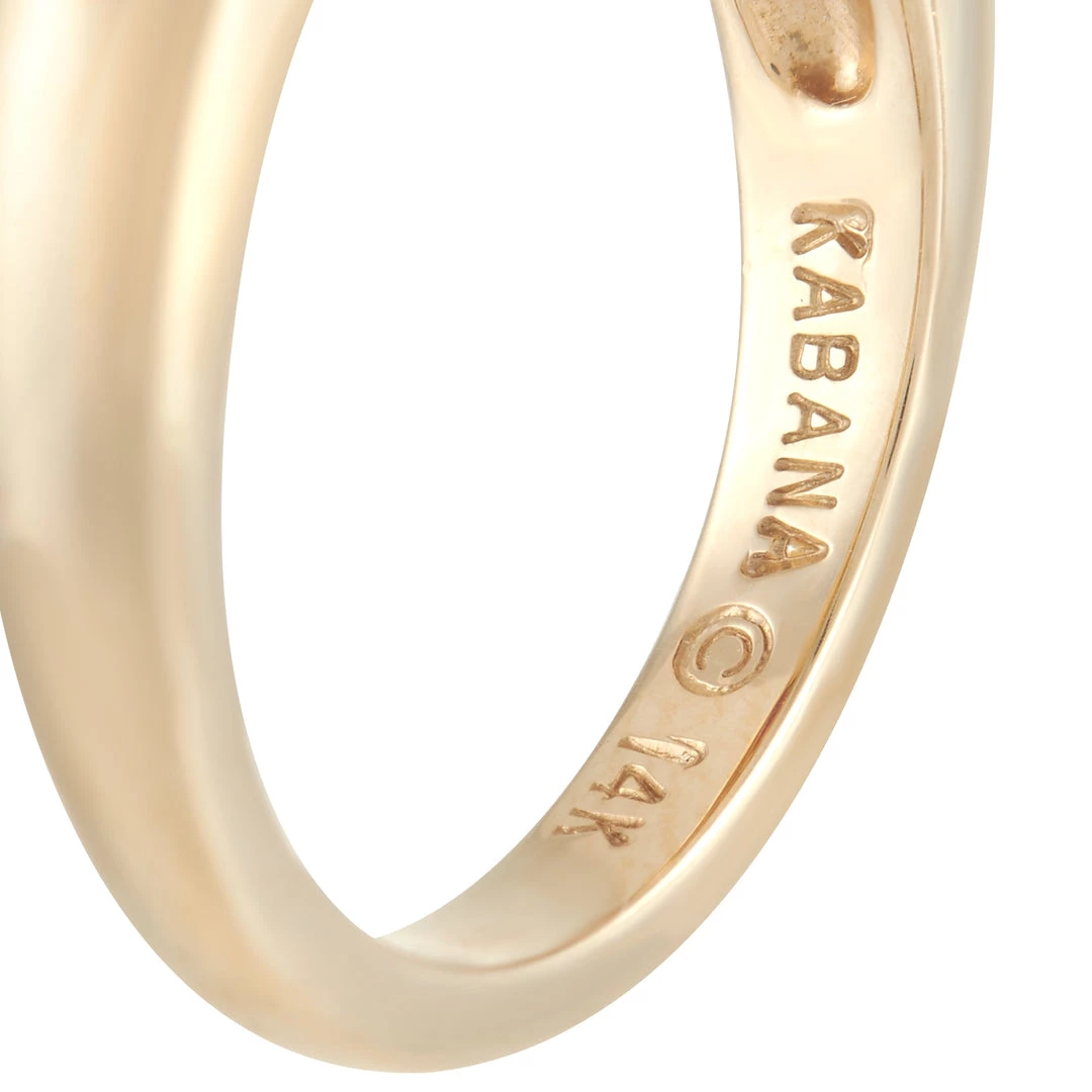 women Kabana 14K Yellow Gold 0.20 ct Diamond, Tourmaline, and Inlaid Opal Ring 6 women Kabana 14K Yellow Gold 0.20 ct Diamond, Tourmaline, and Inlaid Opal Ring - Image 4