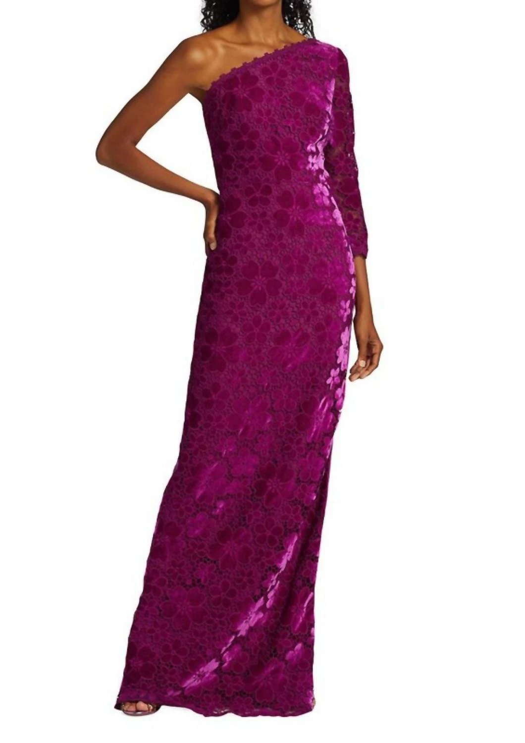 Theia women Simone Floral Guipure Lace Gown In Plumeria 3 Theia women Simone Floral Guipure Lace Gown In Plumeria