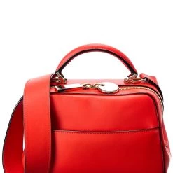 women Valextra Serie S Small Leather Shoulder Bag