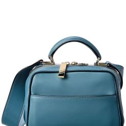 women Valextra Serie S Small Leather Shoulder Bag