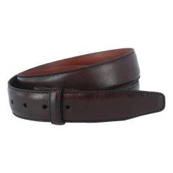 Trafalgar men 35mm Pebble Grain Leather Harness Belt Strap