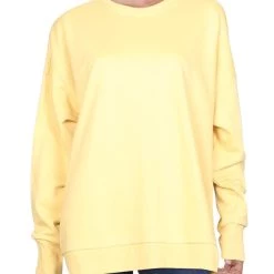 Danielle Bernstein Womens Ribbed Trim Pullover Sweatshirt