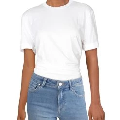 Danielle Bernstein Womens Cuff Sleeves Crewneck Bodysuit