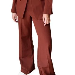 Danielle Bernstein Womens High Rise Office Straight Leg Pants