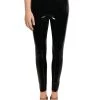 Danielle Bernstein Womens Faux Leather Solid Leggings