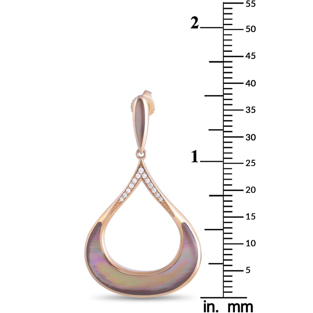 women Kabana 14K Yellow Gold 0.15 ct Diamond and Mother of Pearl Earrings 6 women Kabana 14K Yellow Gold 0.15 ct Diamond and Mother of Pearl Earrings - Image 4