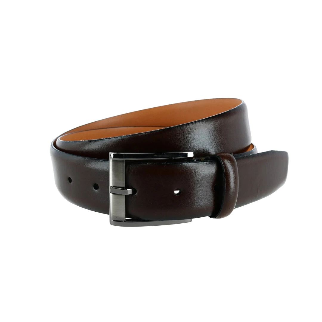 Trafalgar men Cameron 35mm Burnished Leather Dress Belt 6 Trafalgar men Cameron 35mm Burnished Leather Dress Belt - Image 4