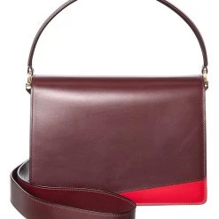 women Valextra Swing Leather Shoulder Bag
