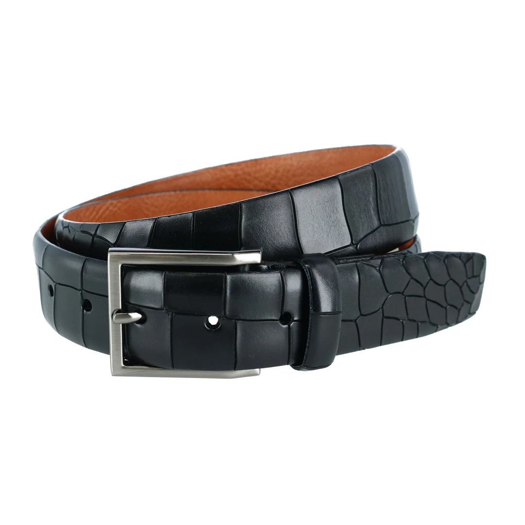 Trafalgar men Mancini 35mm Crocodile Print Belt 5 Trafalgar men Mancini 35mm Crocodile Print Belt - Image 3