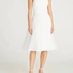 Theia women Penelope Strapless Dress In White