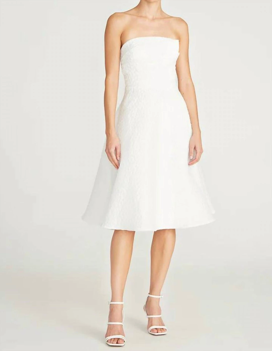 Theia women Penelope Strapless Dress In White 3 Theia women Penelope Strapless Dress In White