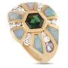 women Kabana 14K Yellow Gold 0.50 ct Diamond, Tourmaline, Tanzanite, and Inlaid Opal Ring 1 women Kabana 14K Yellow Gold 0.50 ct Diamond, Tourmaline, Tanzanite, and Inlaid Opal Ring -Valextra Shop b03a17741b51442cad8ca4456d75e9c0 1080x