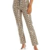 Danielle Bernstein Womens Animal Print Straight Leg Straight Leg Pants