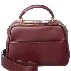 women Valextra Serie S Small Leather Shoulder Bag