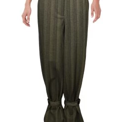 Danielle Bernstein Womens Striped Belt Wide Leg Pants