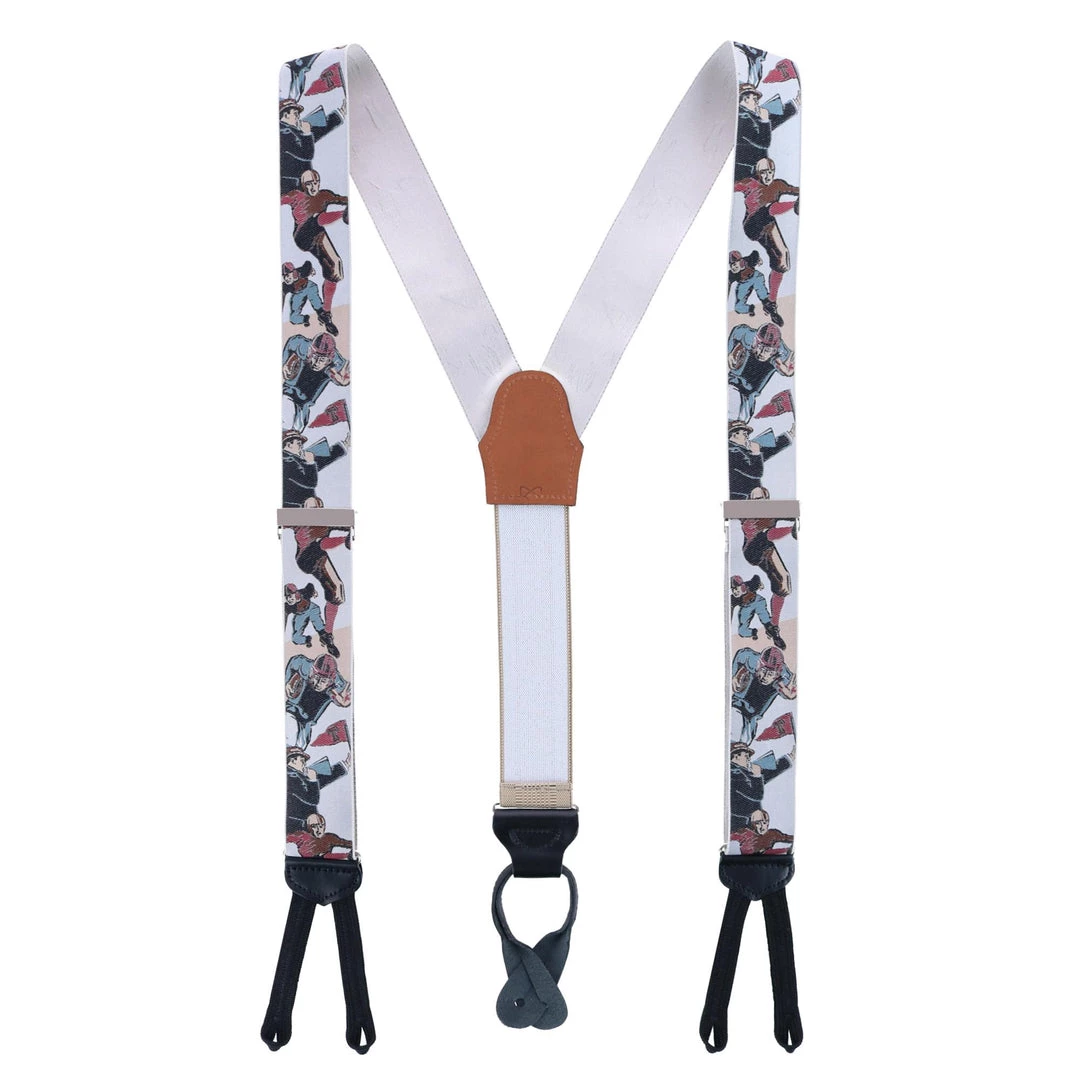 Trafalgar men Retro Pattern Leatherheads Limited Run Silk Braces 4 Trafalgar men Retro Pattern Leatherheads Limited Run Silk Braces - Image 2