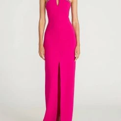 Theia women Constance Column Gown in Petunia