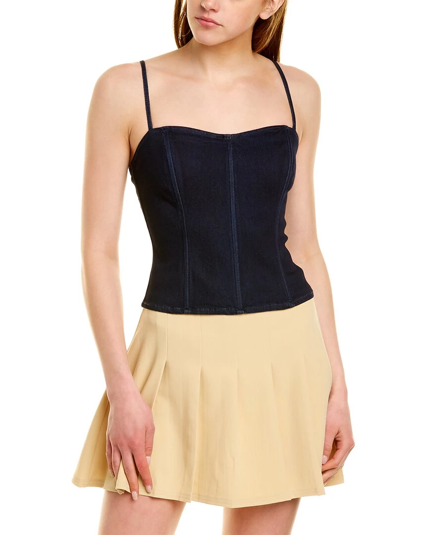 Danielle Bernstein women WeWoreWhat Denim Corset Top 3 Danielle Bernstein women WeWoreWhat Denim Corset Top