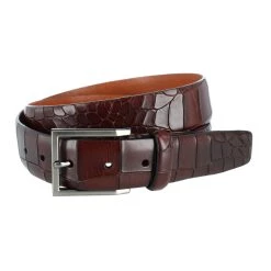 Trafalgar men Mancini 35mm Crocodile Print Belt