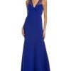 women Theia Alva Beaded Crepe Gown