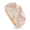 women Kabana 14K Rose Gold 0.23 ct Diamond and Mother of Pearl Ring