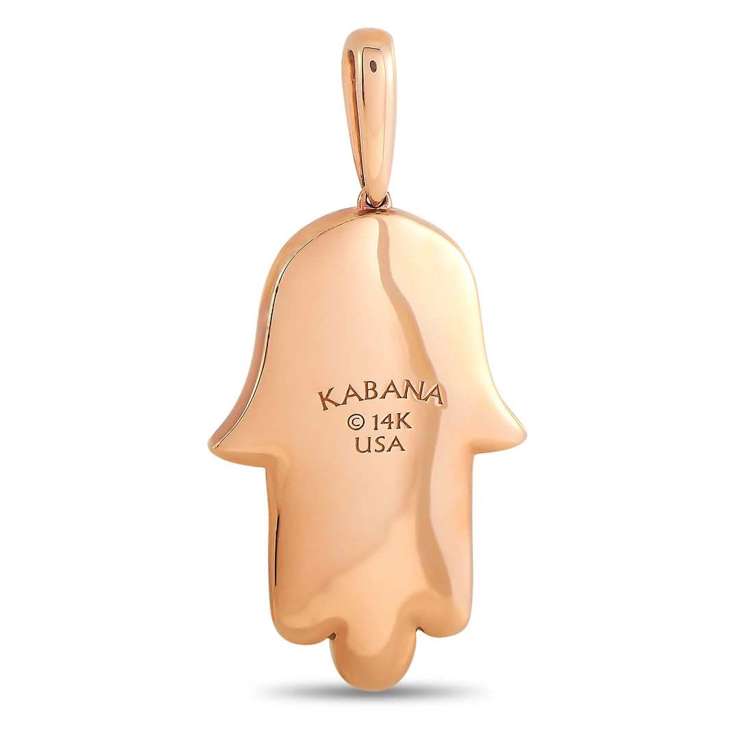 women Kabana 14K Rose Gold 0.33 ct Diamond and Spiny Hamsa Hand Pendant 4 women Kabana 14K Rose Gold 0.33 ct Diamond and Spiny Hamsa Hand Pendant - Image 2