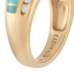 women Kabana 14K Yellow Gold 0.35 ct Diamond, Tourmaline, and Inlaid Opal Ring -Valextra Shop ce9e8d15fedf49b5bcab4330535bc350 1080x