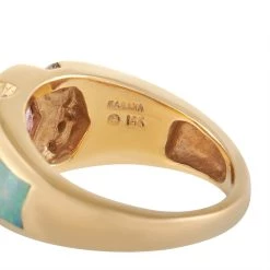 women Kabana 14K Yellow Gold 0.25 ct Diamond, Tourmaline and Inlaid Opal Ring 9 women Kabana 14K Yellow Gold 0.25 ct Diamond, Tourmaline and Inlaid Opal Ring -Valextra Shop da7c9bdc4b484419ac04500ce8ad9367 1080x