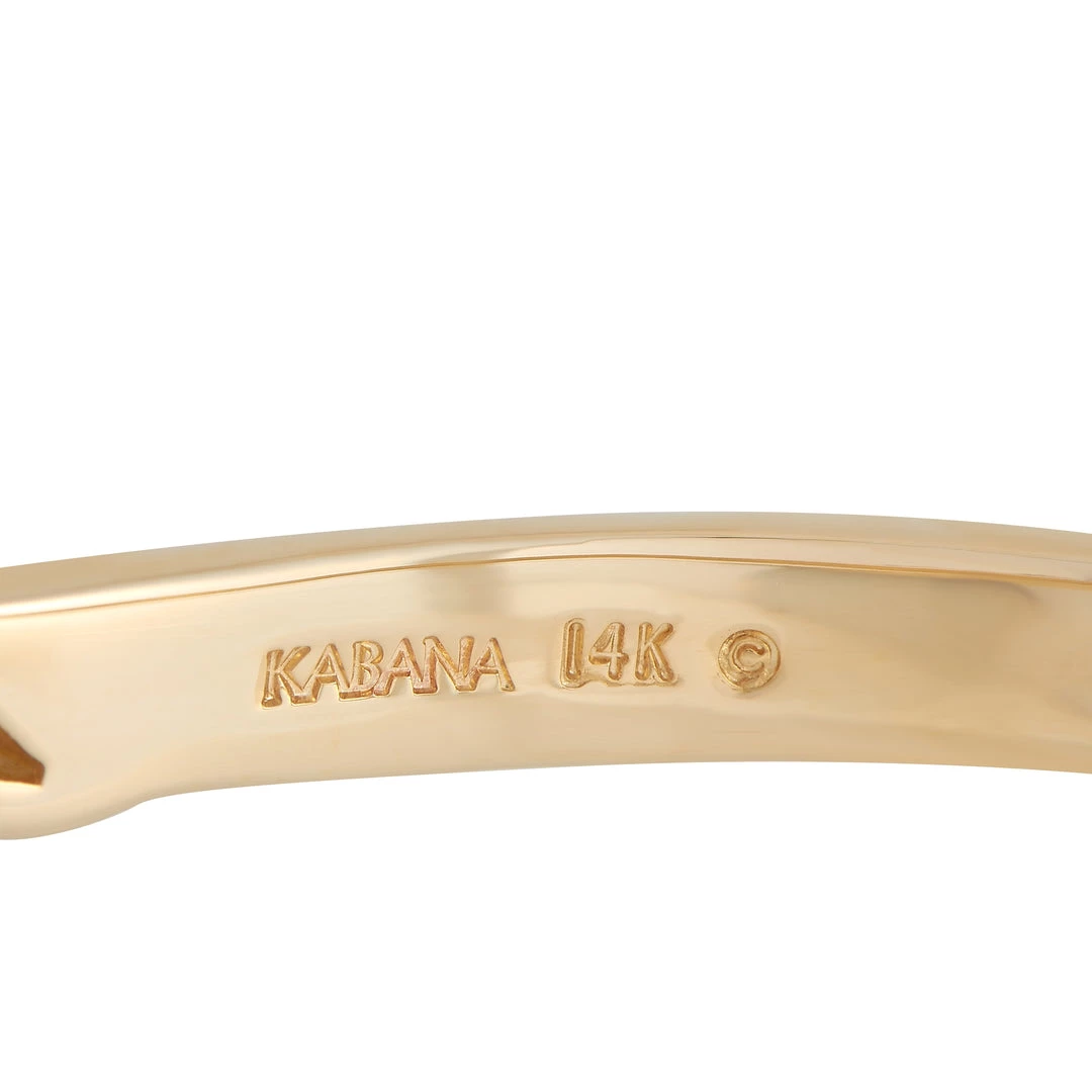 women Kabana 14K Yellow Gold 0.16 ct Diamond and Mother of Pearl Bangle Bracelet 6 women Kabana 14K Yellow Gold 0.16 ct Diamond and Mother of Pearl Bangle Bracelet - Image 4
