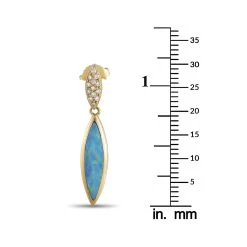 women Kabana 18K Yellow Gold 0.13 ct Diamond and Inlaid Opal Dangle Earrings -Valextra Shop f26523094f854e30a21e7d2f0fe1f3ac 1080x